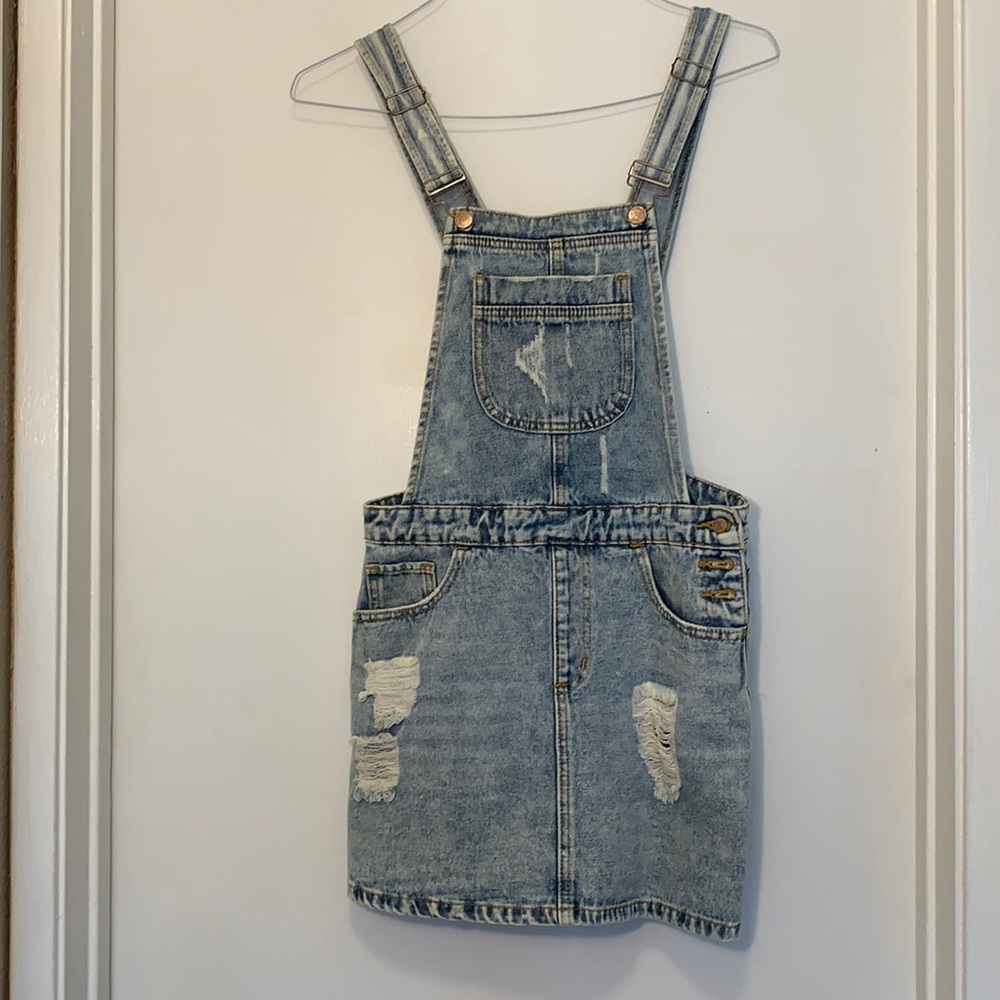 Jeans skirt overalls